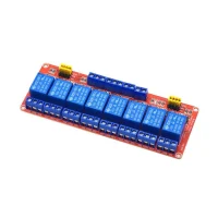ماژول رله 8 کانال 12V (برد قرمز) با ورودی اپتوکوپلر