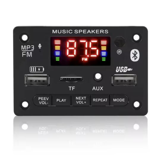 پخش کننده MP3 PLAYER مربعی KH-9206 بلوتوثی پنلی ۱۲V با ریموت ۲ خروجی USB