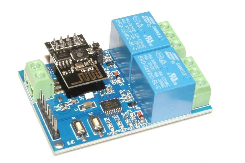 ماژول رله 2 کاناله 5 ولت با قابلیت کنترل WiFi ESP۸۲۶۶