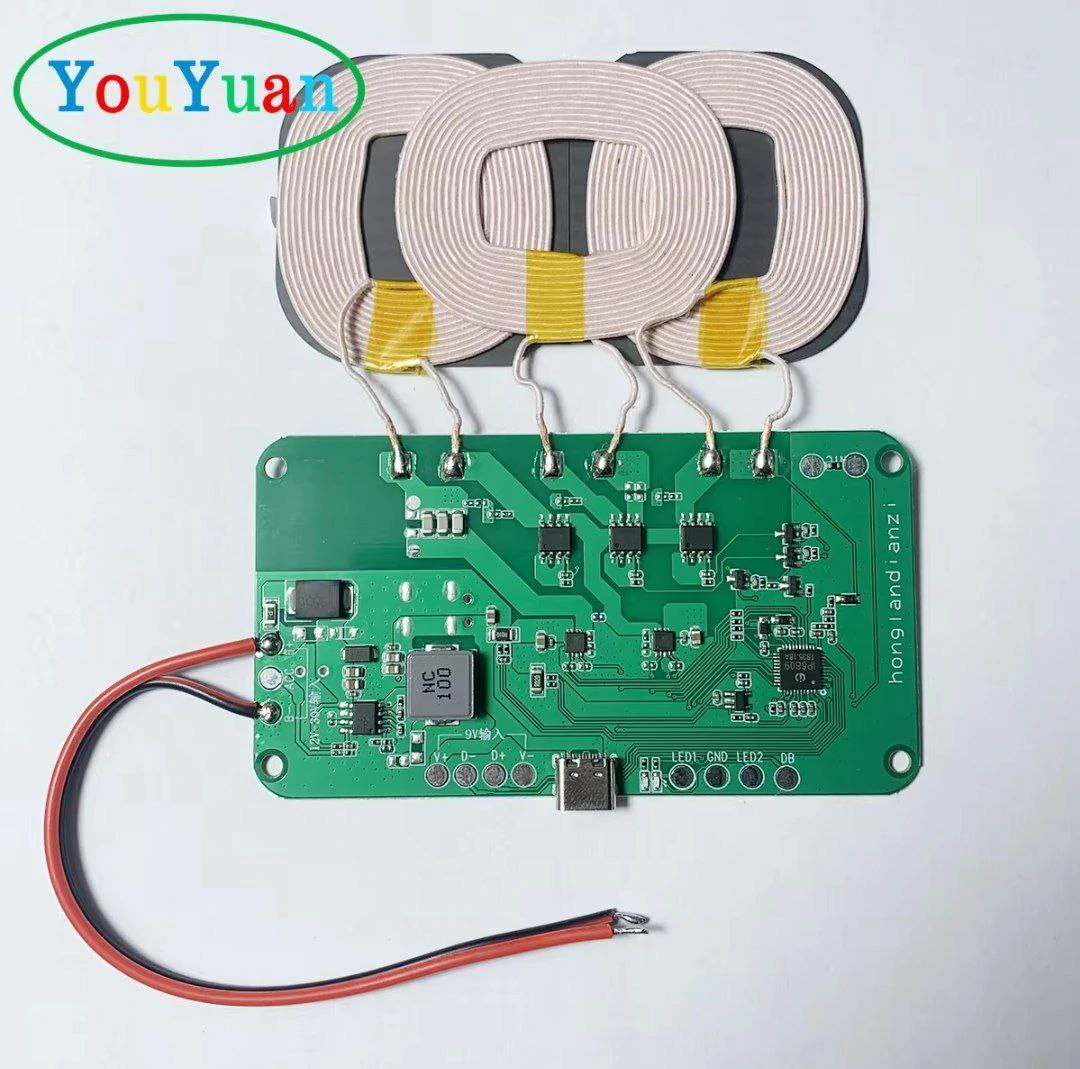 ماژول شارژر وایرلس 20W با ورودی Type-C به همراه صفحه کویل شارژ