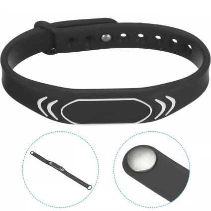 تگ RFID دستبندی سیلیکونی ۱۳.۵۶KHZ طرح شیائومی رنگ مشکی