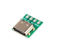 برد تبدیل کانکتورUSB TYPE-C به DIP مدل 4 پین برد سبز