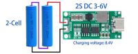 شارژر باتری لیتیومی 2 سل 4 آمپر با TYPE-C