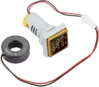 ولت متر٫آمپر متر AC چراغ سیگنالی (زرد) 22mm