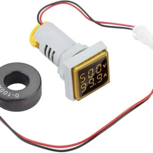 ولت متر٫آمپر متر AC چراغ سیگنالی (زرد) 22mm