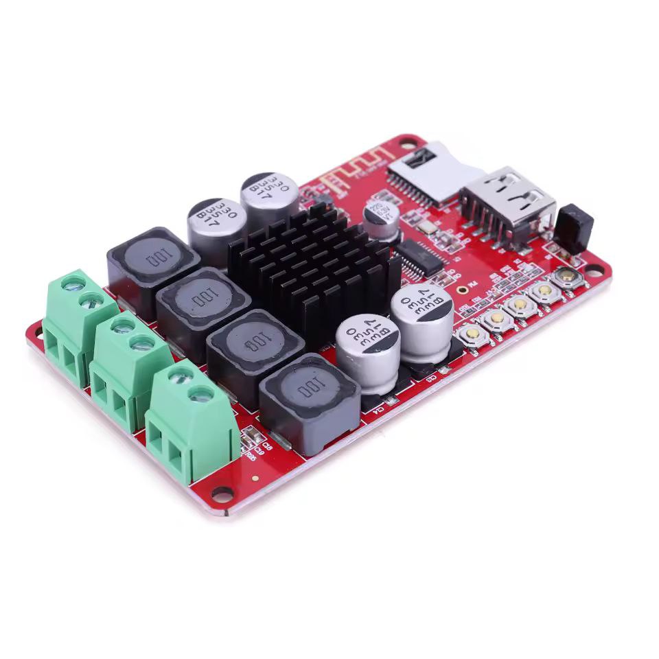 ماژول آمپلی فایر 2X50W بلوتوث دار HW-645 به همراه ریموت کنترل با تراشه TPA3116